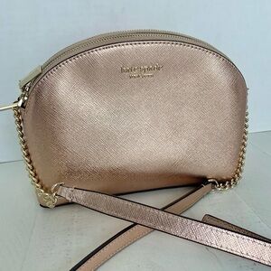 Kate Spade Metallic Rose Gold Crossbody Bag